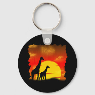 Wild Giraffe Keychain