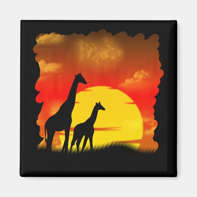 Wild Giraffe Magnet (Front)