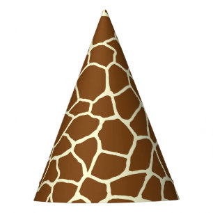 Wild Giraffe Pattern Animal Print Party Hat