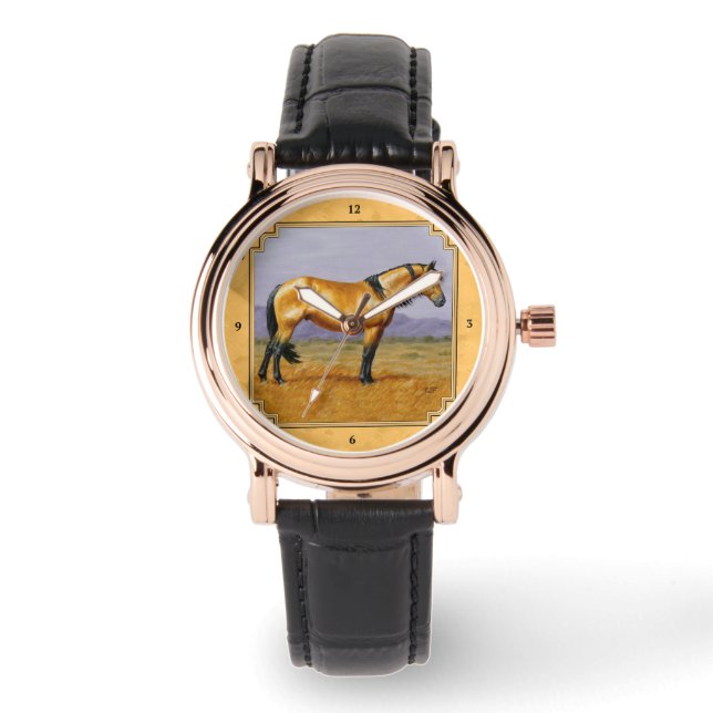 Wild Golden Buckskin Horse Yellow Watch (Front)