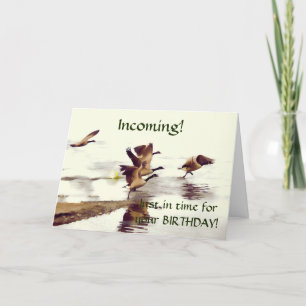 "Wild Goose Chase"   -  Running Geese Card