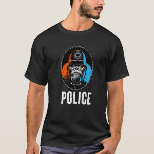 Wild Gorilla Police Illustration  Graphic Designs T-Shirt