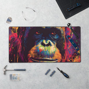 Wild Graffiti Urban Jungle Gorilla Desk Mat