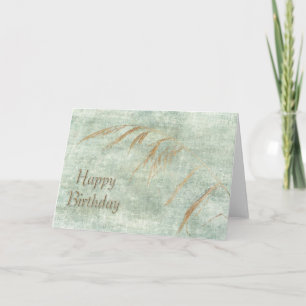 Wild Grass - Happy Birthday Greeting Card