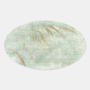 Wild Grass Oval Sticker