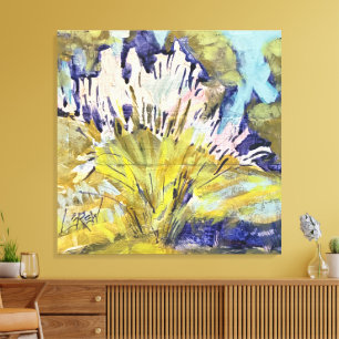 Wild Grass Plumes Painting / Artist Larry Lerew Canvas Print