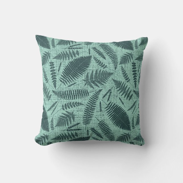 Wild grasses and ferns throw pillow (Front)