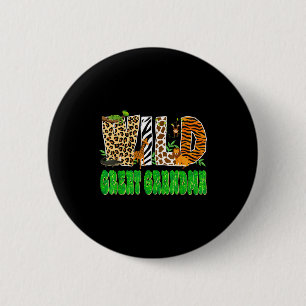 Wild Great Grandma Zoo Safari Animal Birthday Fami 2 Inch Round Button