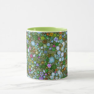 Wild Green Field Blooms Mug