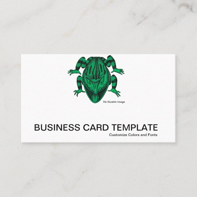 Wild Green Reptiles The Toad  Business Card (Front)