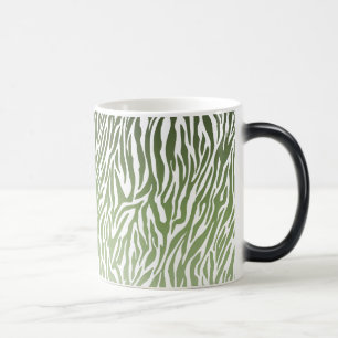 Wild Green Zebra Print Magic Mug