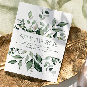Wild Greenery Moving Announcement Postcard
