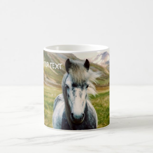 Wild Grey Horse Coffee Mug (Center)
