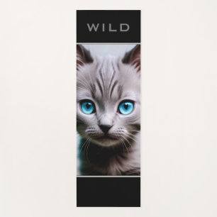 Wild Grey Kitten - Yoga Mat