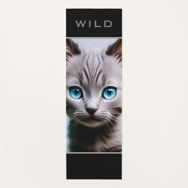 Wild Grey Kitten - Yoga Mat (Front)