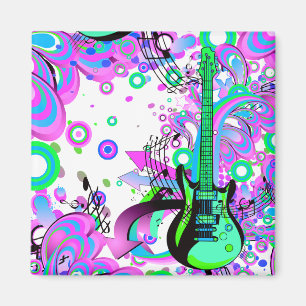 Wild Guitar (white) Magnet