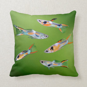 Wild Guppy Throw Pillow