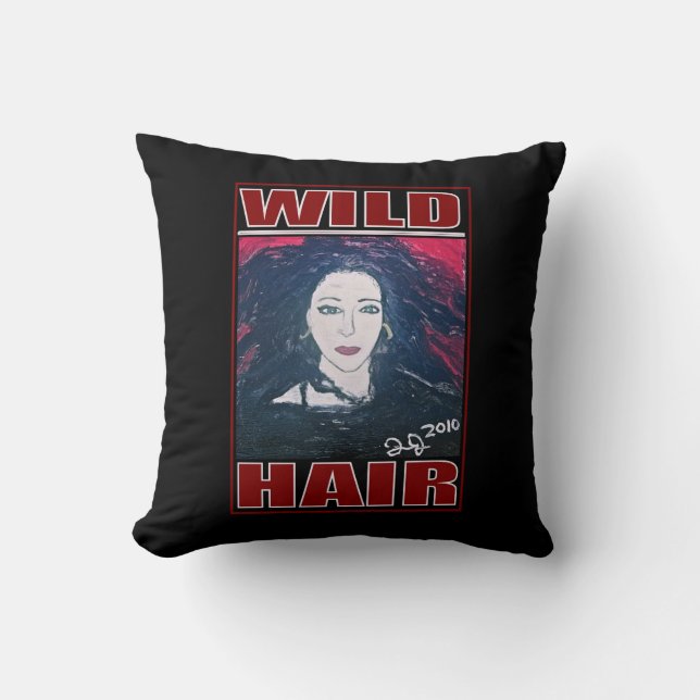 WILD HAIR THROW PILLOW (Front)