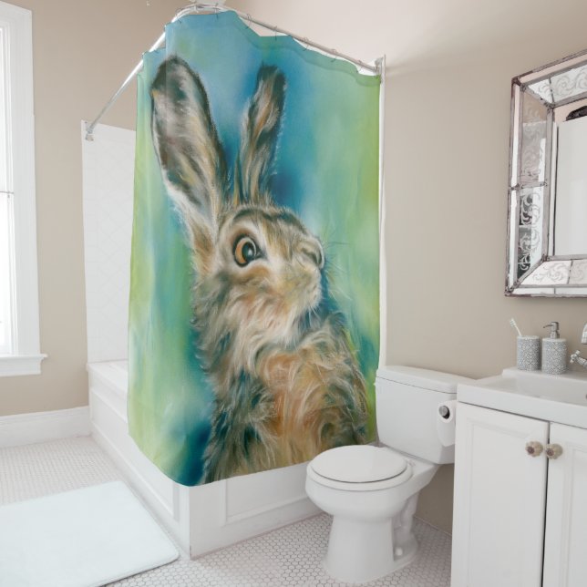 Wild Hare Exuberance Pastel Art (In Situ)