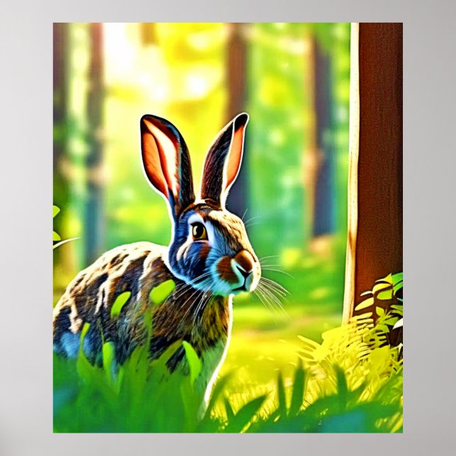 Wild Hare Forest Poster (Front)