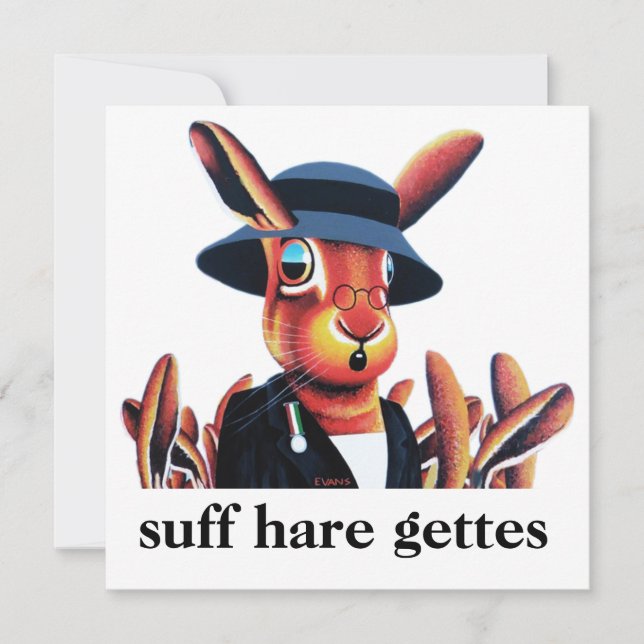Wild hare leading the 'suff hare gette' movement (Front)