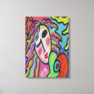 Wild Heart Abstract Digital Painting Canvas Print