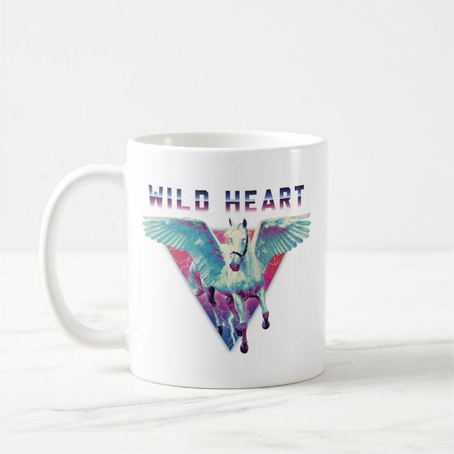 Wild Heart Rad Pegasus Coffee Mug (Left)