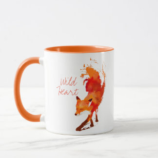 Wild Heart Water Colour Fox Mug