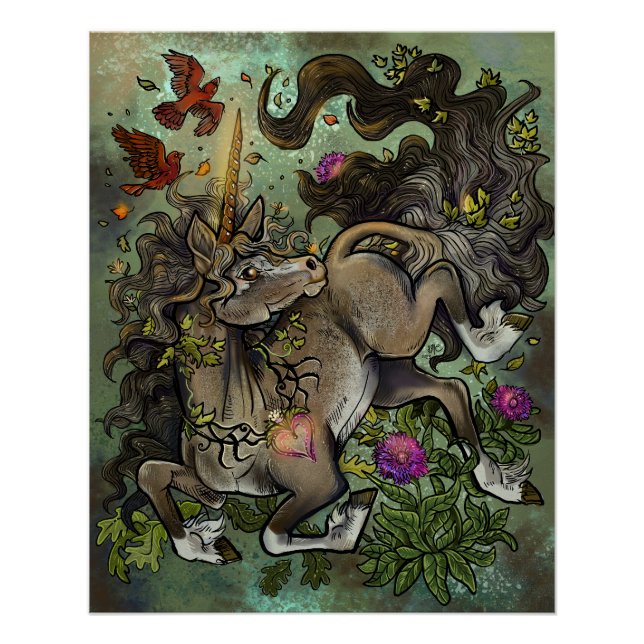 Wild Hearted Unicorn Poster (Front)