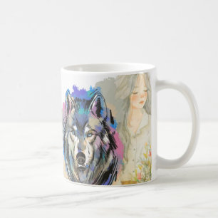 Wild Hearts   Alpha and Luna Wolf Design Coffee Mug