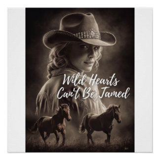 Wild Hearts Can’t Be Tamed - Cowgirlcore  Poster