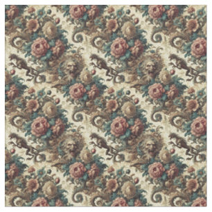 Wild Hearts & Gaunt Dogs – Gothic Dense Tile Fabric