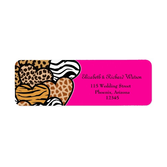 Wild hearts Wedding Address Label (Front)