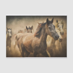 Wild Herd of Horses Decoupage Tissue Paper