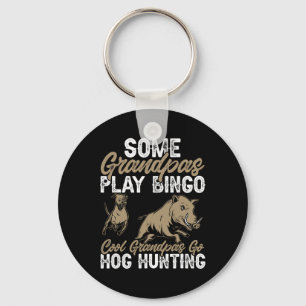 Wild Hog Hunting Dad Grandpa Boar Hunting  Keychain