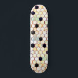 Wild Honeycomb Abstract Hexagon Pattern Skateboard<br><div class="desc">A unique wild abstract hexagon pattern honeycomb skateboard for girls. Be the queen bee of the boarding set with a unique style.</div>