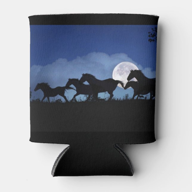 Wild Horse and Moon Cozy Cup Can Cooler (Front)
