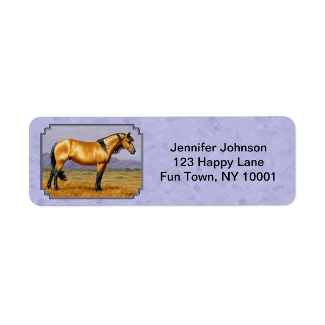 Wild Horse Buckskin Stallion Purple (Front)