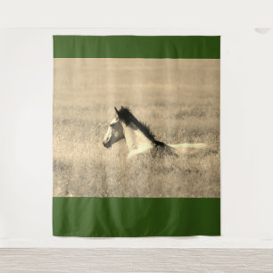 WILD HORSE DANS LE DÉSERT Tapisserie PERSONNALISAB