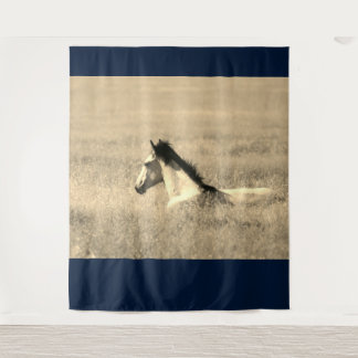 WILD HORSE DANS LE DÉSERT Tapisserie PERSONNALISAB