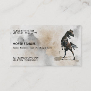 Wild Horse Equestrian Farrer Barrel Racing Business Card