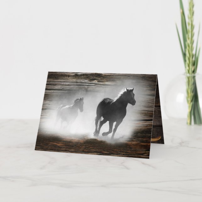 Wild Horse Galloping Card (Front)