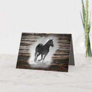Wild Horse Galloping Card