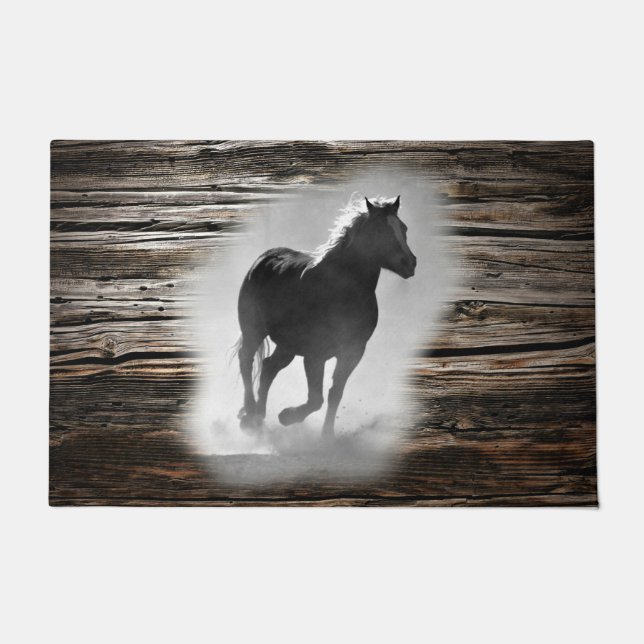 Wild Horse Galloping Doormat (Front)