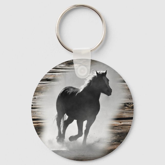 Wild Horse Galloping Keychain (Front)
