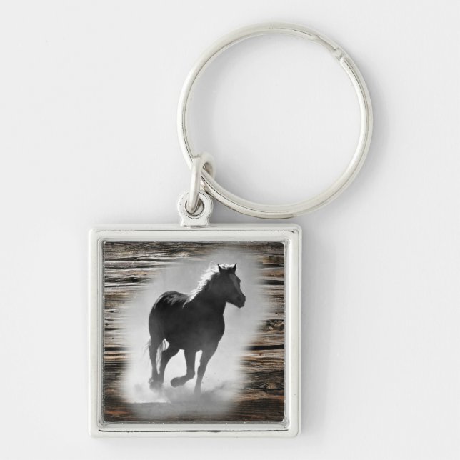 Wild Horse Galloping Keychain (Front)