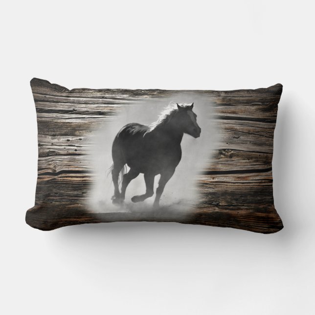 Wild Horse Galloping Lumbar Pillow (Front)