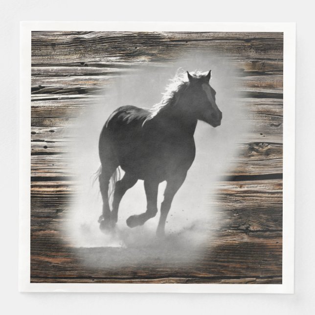 Wild Horse Galloping Napkin (Front)