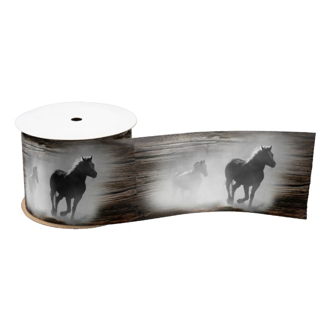 Wild Horse Galloping Satin Ribbon (Spool)