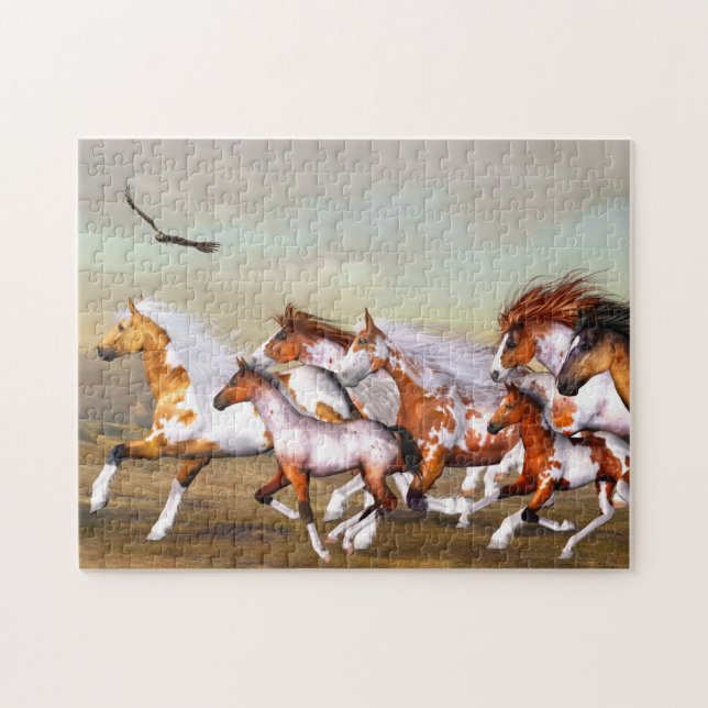 Wild Horse Herd Puzzle (Horizontal)